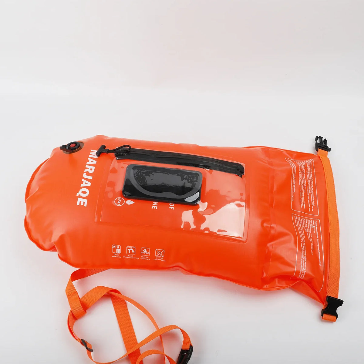 Outdoor Swimming Buoy Swim Float Dry Bag with Waist Belt Waterproof PVC Storage Bag Touch Screen for Water Sports