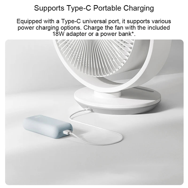 XIAOMI MIJIA DC Inverter Desktop Circulating Fan，Home Desktop Fans，Intelligent Three-dimensional Air Supply，Support MI HOME App