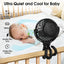Portable USB Rechargeable Fan with Tripod Clip, Mini Stroller Fan for Baby,Summer Air Cooler,Handheld Hanging Desk,for Camping