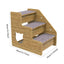 3-Tier Wooden Pet Steps with Non-Slip Surface, Perfect for Small Dogs & Cats to Access Couches and Beds Safely