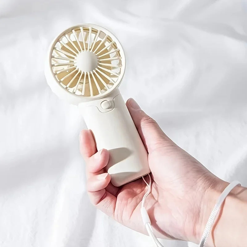 Cute Mini Fan Portable Handheld Fan Lightweight Handy Fan Pocket Low Noise Small Electric Fan for Student Gift Outdoor Fan 2025