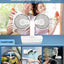 2024 New Multi-Function Double-Head Shaking Fan 4-Gears Adjustable High-Definition Digital Display Night Lights Portable Fan