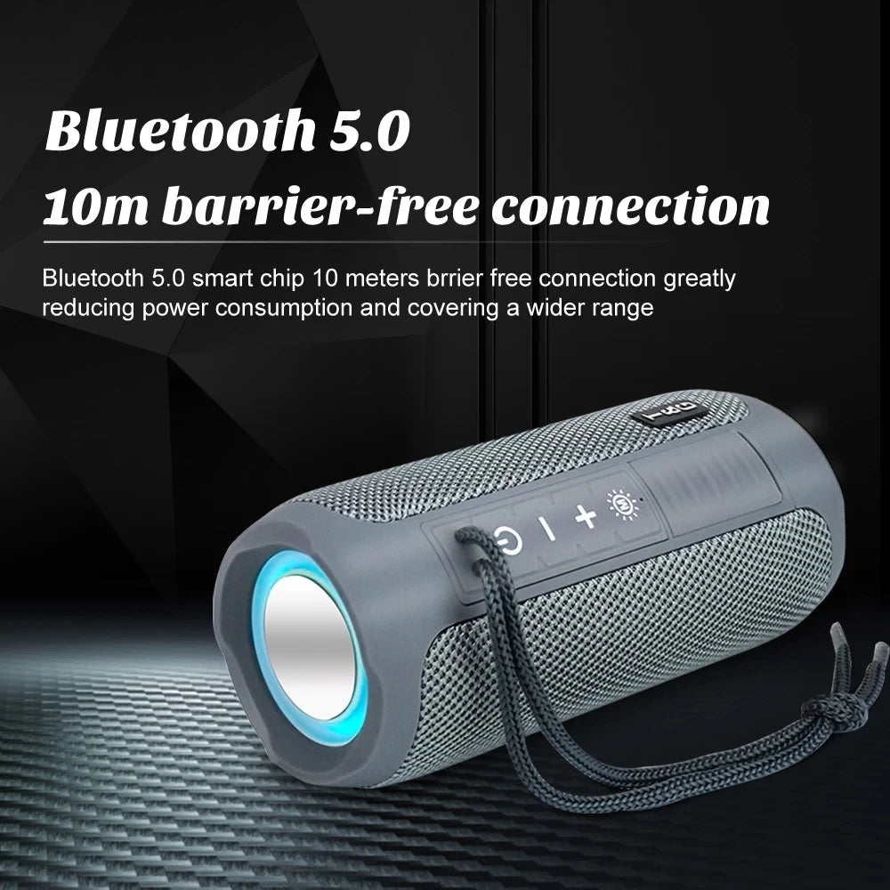 TG227 Waterpro With Lamp Outdoor Portable Upright Wireless Compatible Speaker Music Player Support USB/ TF/ FM Radio Music Party