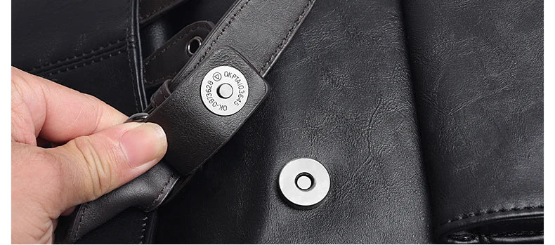 Men Pu Leather Backpack Men's Large Antitheft Travel Backpack Laptop Bag Black Bagpack Boy Big School Male Business Shoulder Bag