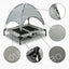 ‌Elevated Outdoor Pet Cot for Large Dogs, Heavy-Duty Frame Summer Camping Bed, Detachable Sunshade Canopy & Portable Dog Tent