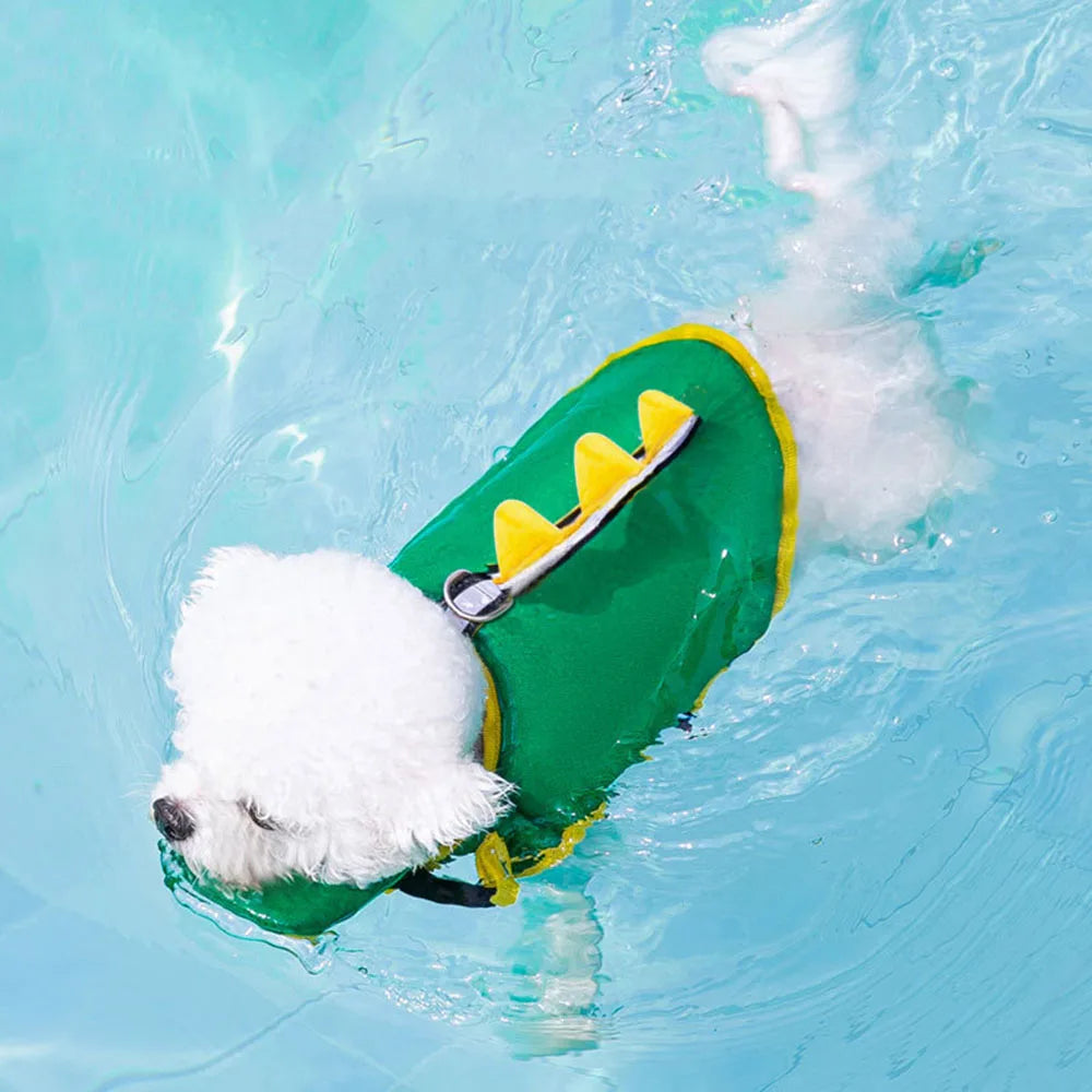 Cute Summer Dog Life Jacket for Swimming Boating Pet Safety Floating Vest Life Preserver with Rescue Handle For Cats Small Dogs