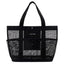 Quick Dry Beach Swimming Shoulder Bag Large Capacity Mesh Wash Bag Multiple Pockets Summer Drawstring Bathing Washing Handbag