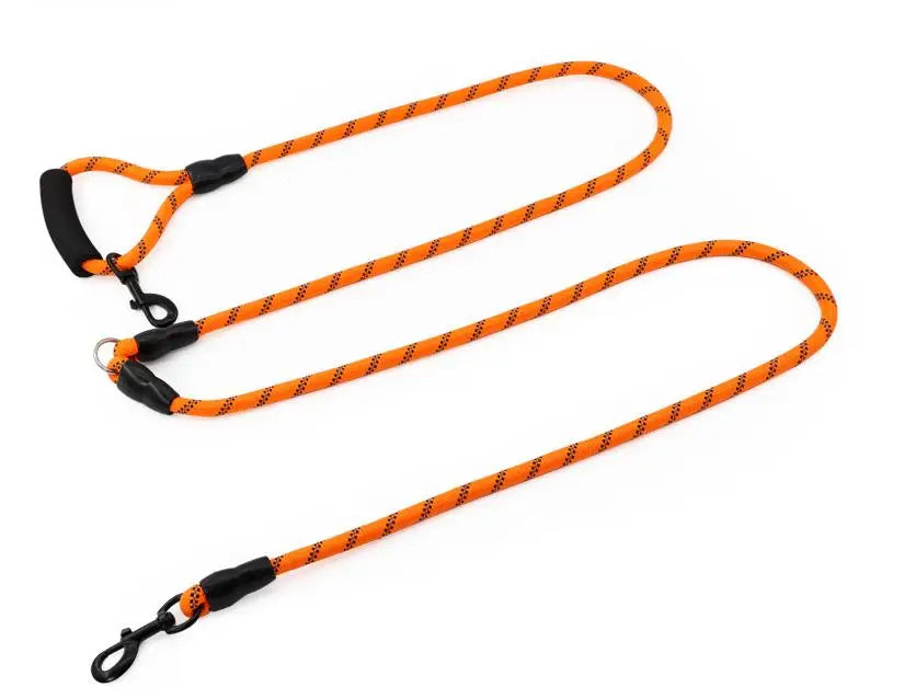 Dog Leash Hands Free Dogs Leash Reflective Leashes for Dog Walking Running Rope 2.4M Long Adjustable Double Leashes Dogs Ropes