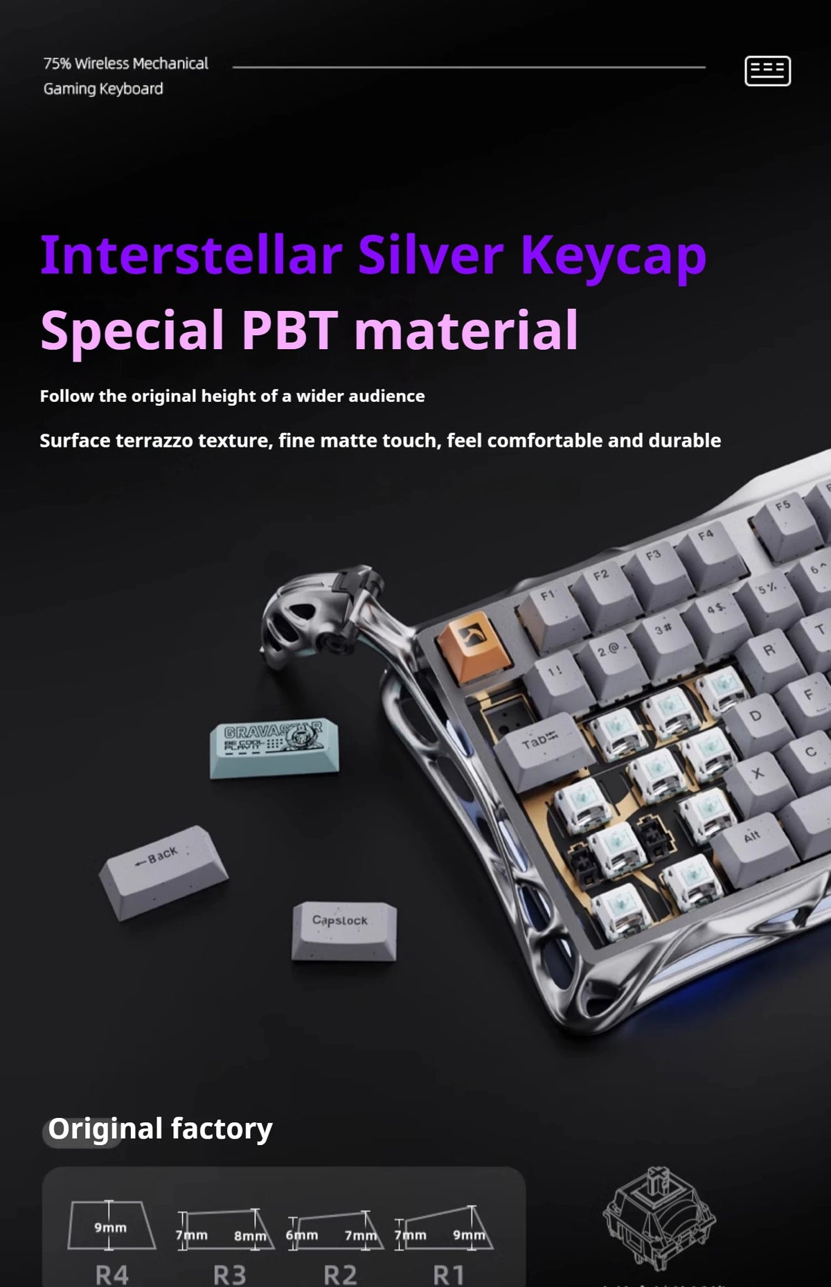75k1 Pro Gaming  Mechanical Keyboard 79-Key Tri-Mode Connection Full-Key Hot-Swappable Aluminum Shell Fps Esports Games Keyboard