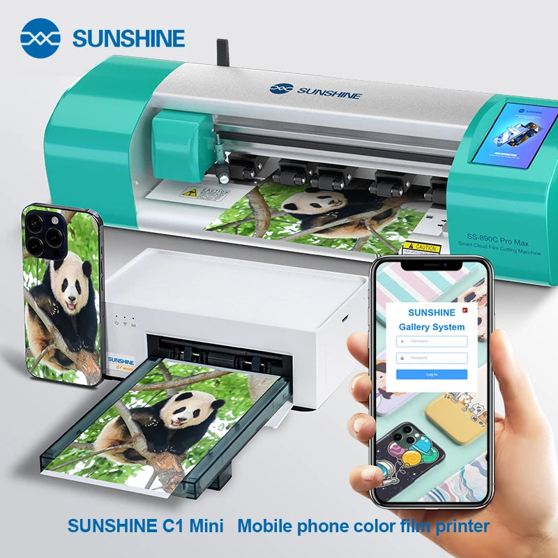 SUNSHINE C1 Mini HD Color Printer DIY Wifi Direct Connection Portable Mini Mobile Phone Back Film Printing Sticker New