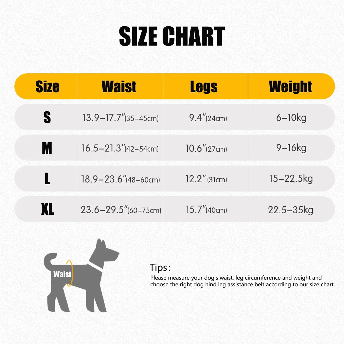 Dog Lift Harness  - Soft Padded Support for Rear Legs