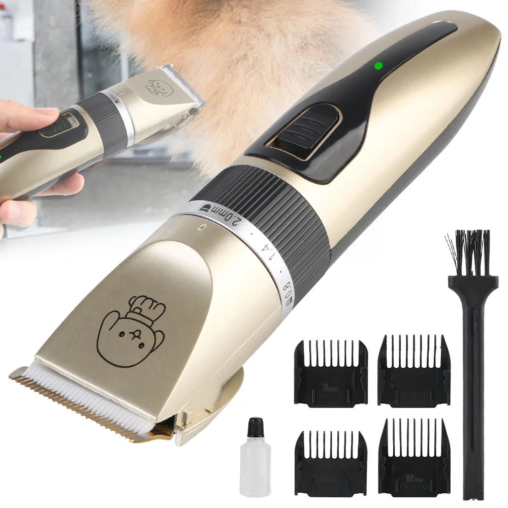 For Rabbit Dog Cat Puppy Grooming Clipper Cutter Pet Hair Clipper Pet Supplies Electric Scissors Haircut Trimmer Shaver Set