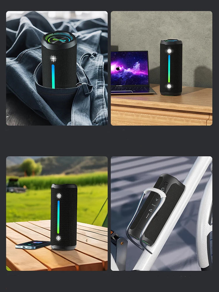 OHAYO X10MAX Bluetooth Speaker 35W - IPX7 Waterproof, Powerful Stereo Sound, 24H Playtime, TWS Pairing, Dazzling Lights, Bass Up
