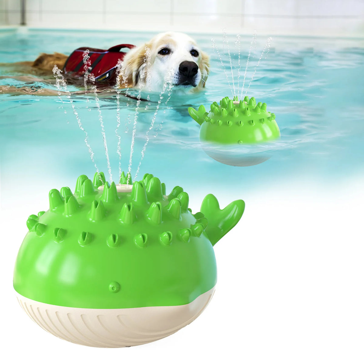 Summer Electric Spray Dog Toys Water Floating Pool Bathtub Pet Bathing Teething Dog Toys Human-Pet Interaction Products