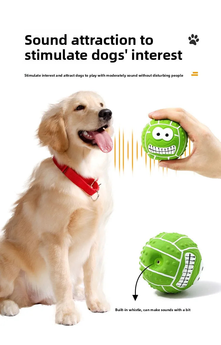 New Smiley Face Ball Latex Sound Toy Molar Teeth Cleaning Pet Latex Ball Dog Toy Pet Supplies