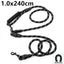 Dog Leash Hands Free Dogs Leash Reflective Leashes for Dog Walking Running Rope 2.4M Long Adjustable Double Leashes Dogs Ropes