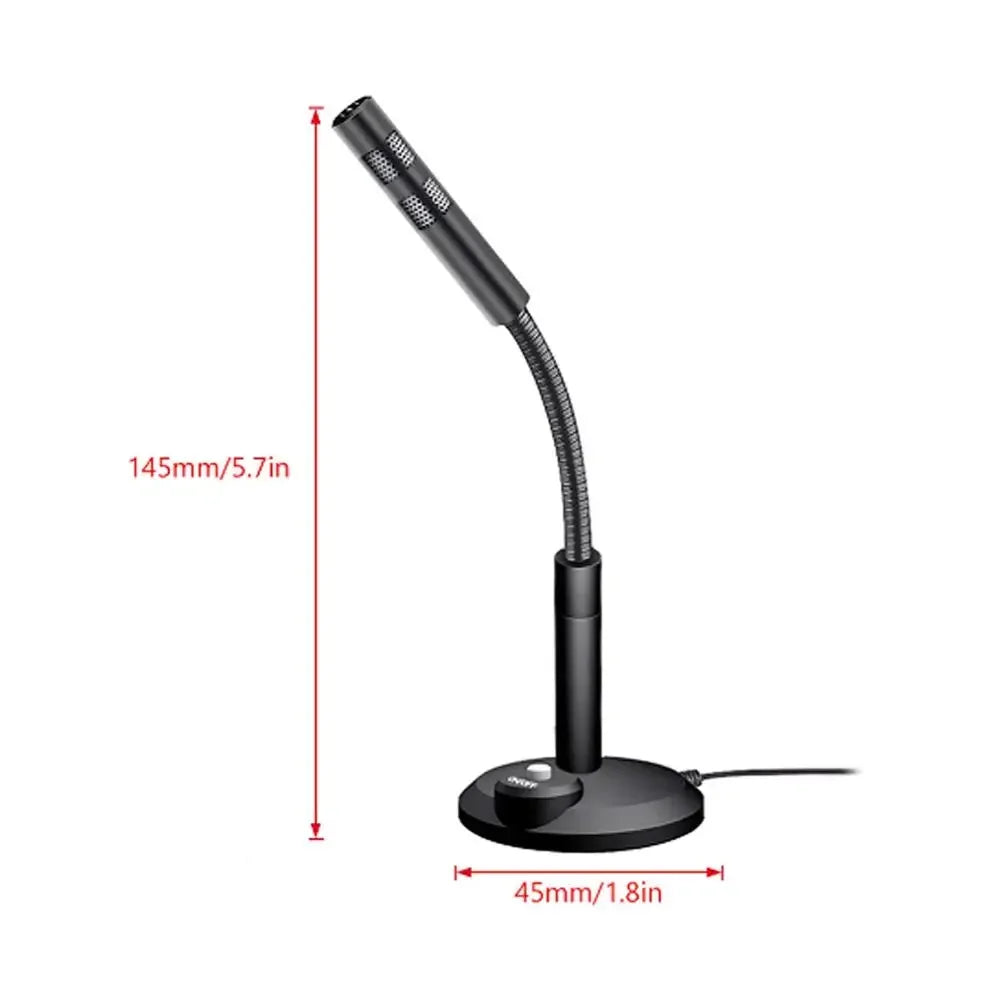USB Desktop Microphone 3.5Mm Omnidirectional PC Laptop Computer Mic for Computer Gaming Recording Chatting Singing Meeting-ADS1501