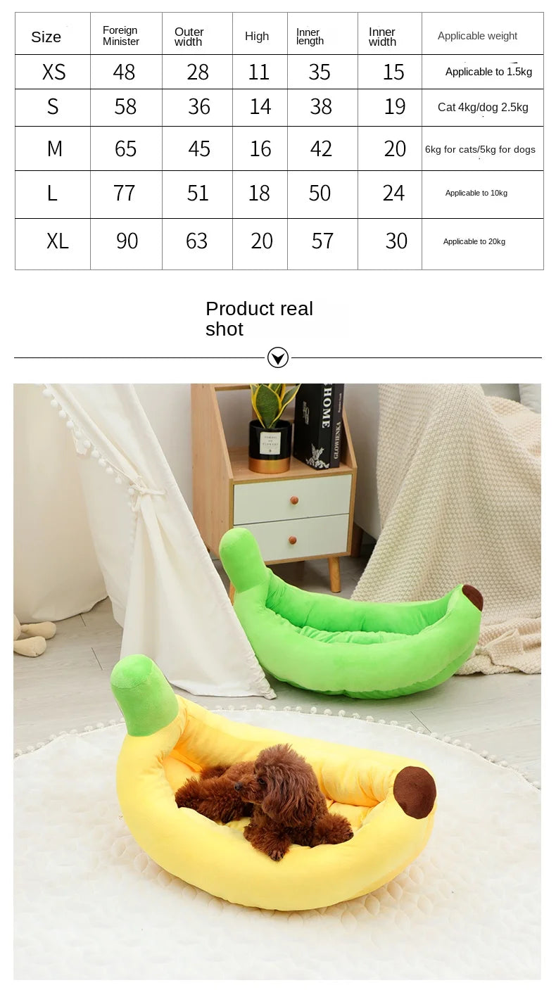 Banana Boat Dog House All Seasons Universal Cat House Summer Removable an d Washable Teddy corgi Bears Small and MediumDog Pet