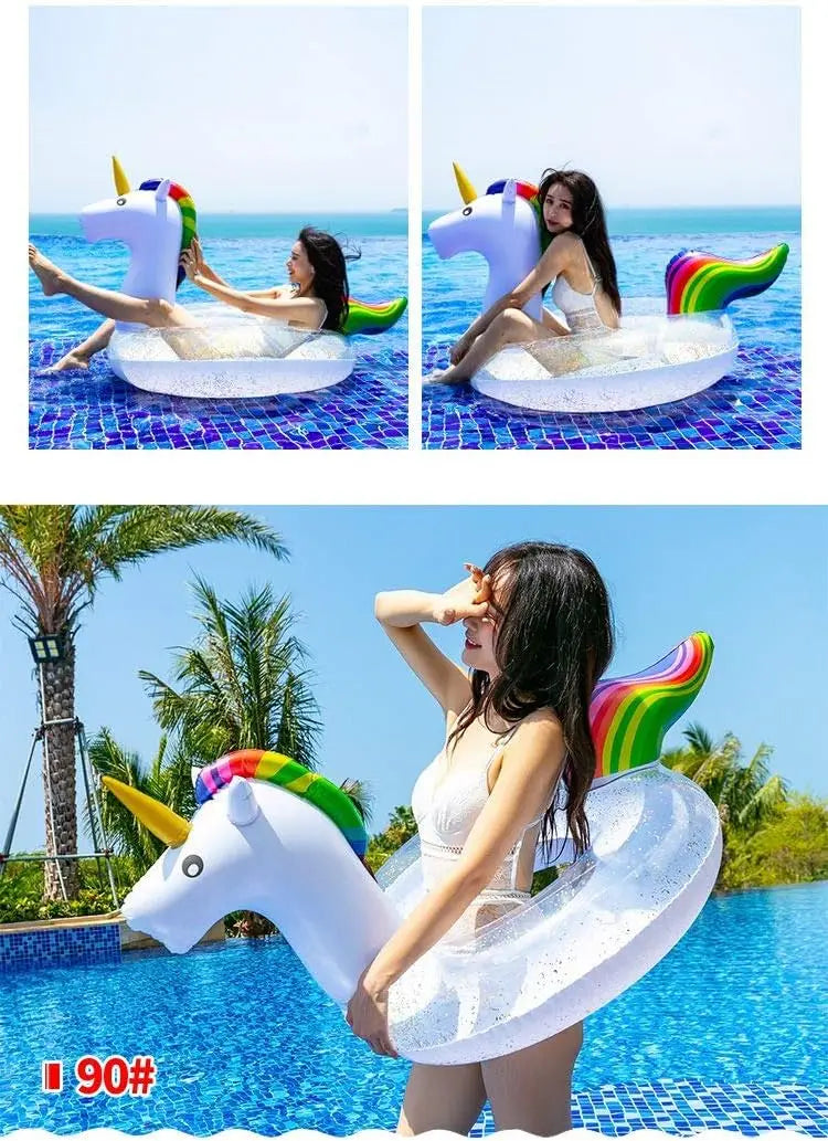 Swim Ring for Adults, for Adults and Swimming at the Beach, For Float, Inflatable, Ocean, Pool, Beach, Swimming, Glitter