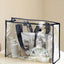 Waterproof Cosmetic Bag Fashionable Summer Storage Shoulder Bag Large Transparent Tote Bag For Women Swimming Beach