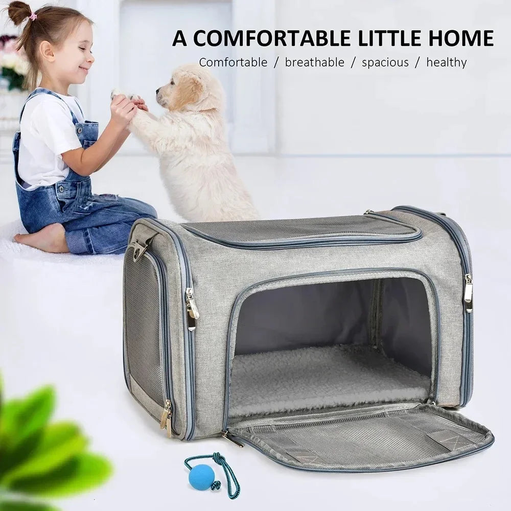 Pet Carrier Bag - Airline Approved, High-Quality, Durable, Expandable