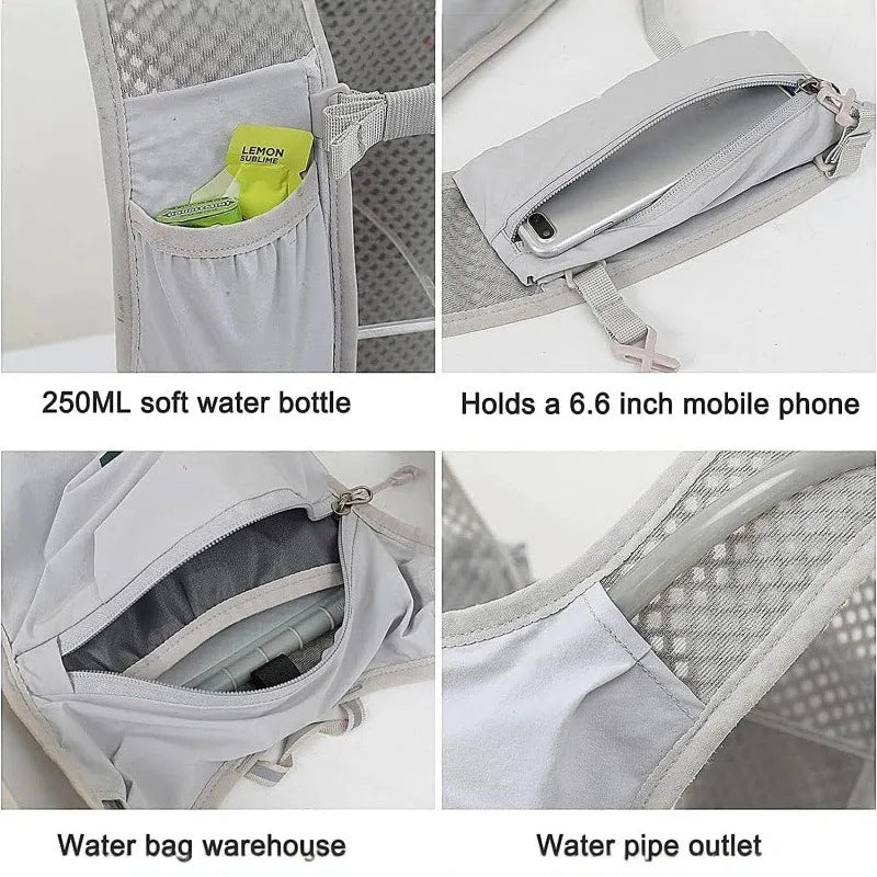 Cycling Sports Vest, Running, Hiking, Backpack, Breathable Bike, off-road Marathon, Water Bag Backpack