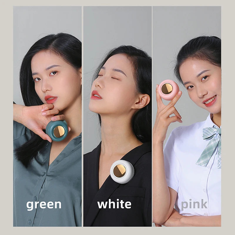 Small Clip Fan Portable Silent Mini Bladeless Electric Fan 3 Speeds Clip-on Usb Charging Fans For Shirt  Whirlwind Waist Clips