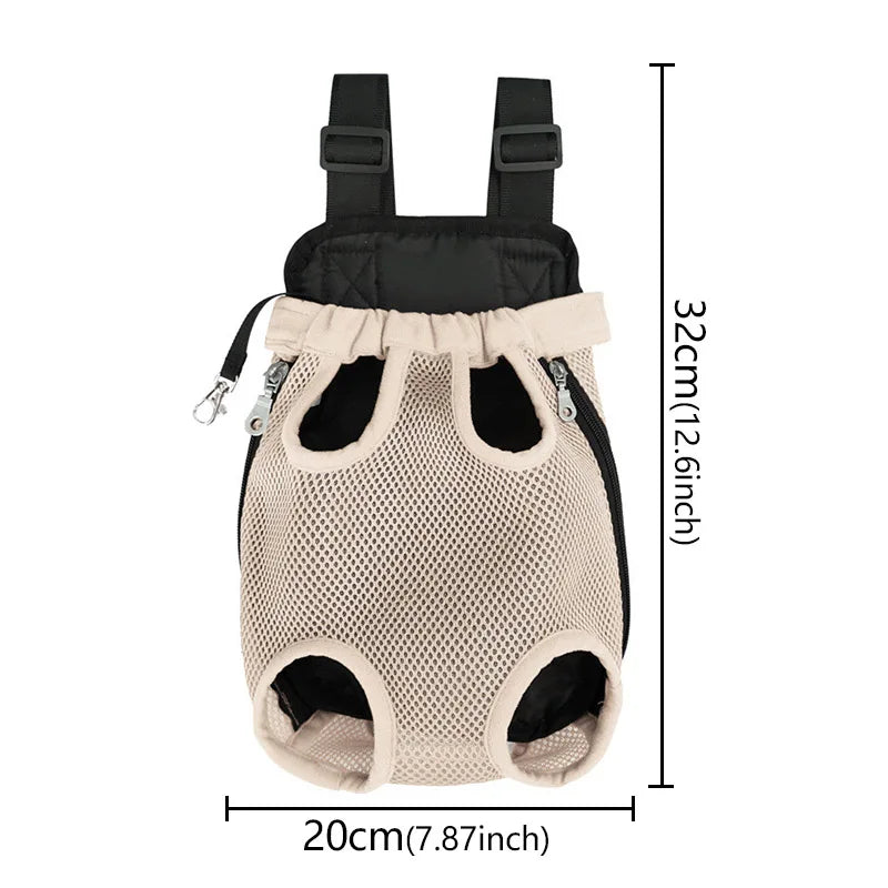Adjustable Dog Front Carrier Legs Out Dog Breathable Portable Travel Pet Dog Carrier Backpack Mesh Carrier for Dog Cats Outdoor