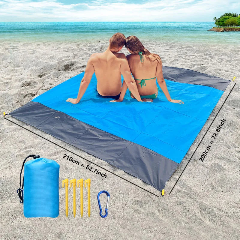 Beach Mat Sandproof Waterproof Beach Camping Blanket Mats Lightweight Foldable Portable Outdoor Picnic Blanket for Travel Hiking