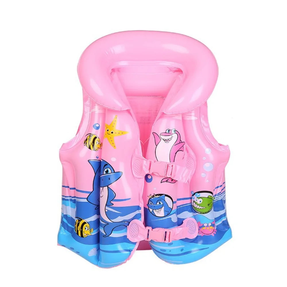 Children's Cartoon Swimming Buoyancy Vest Small and Medium-sized Unisex Swimming Equipment Professional Inflatable Life Jackets