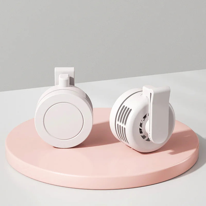 Small Clip Fan Portable Silent Mini Bladeless Electric Fan 3 Speeds Clip-on Usb Charging Fans For Shirt  Whirlwind Waist Clips