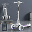 Children's Scooter Can Sit, Ride and Slide Three-in-One Foldable Scooter for Boys and Girls Kick Foot Scooter