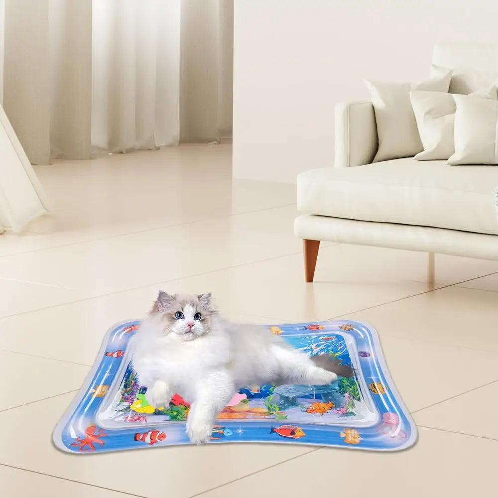 Water Sensory Playmat for Pet cat dog Play Water Sensory Playmat Cool summer Kittens Puppies Cooling Bed Mats