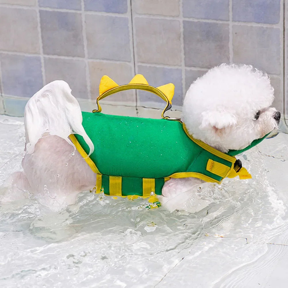 Cute Summer Dog Life Jacket for Swimming Boating Pet Safety Floating Vest Life Preserver with Rescue Handle For Cats Small Dogs