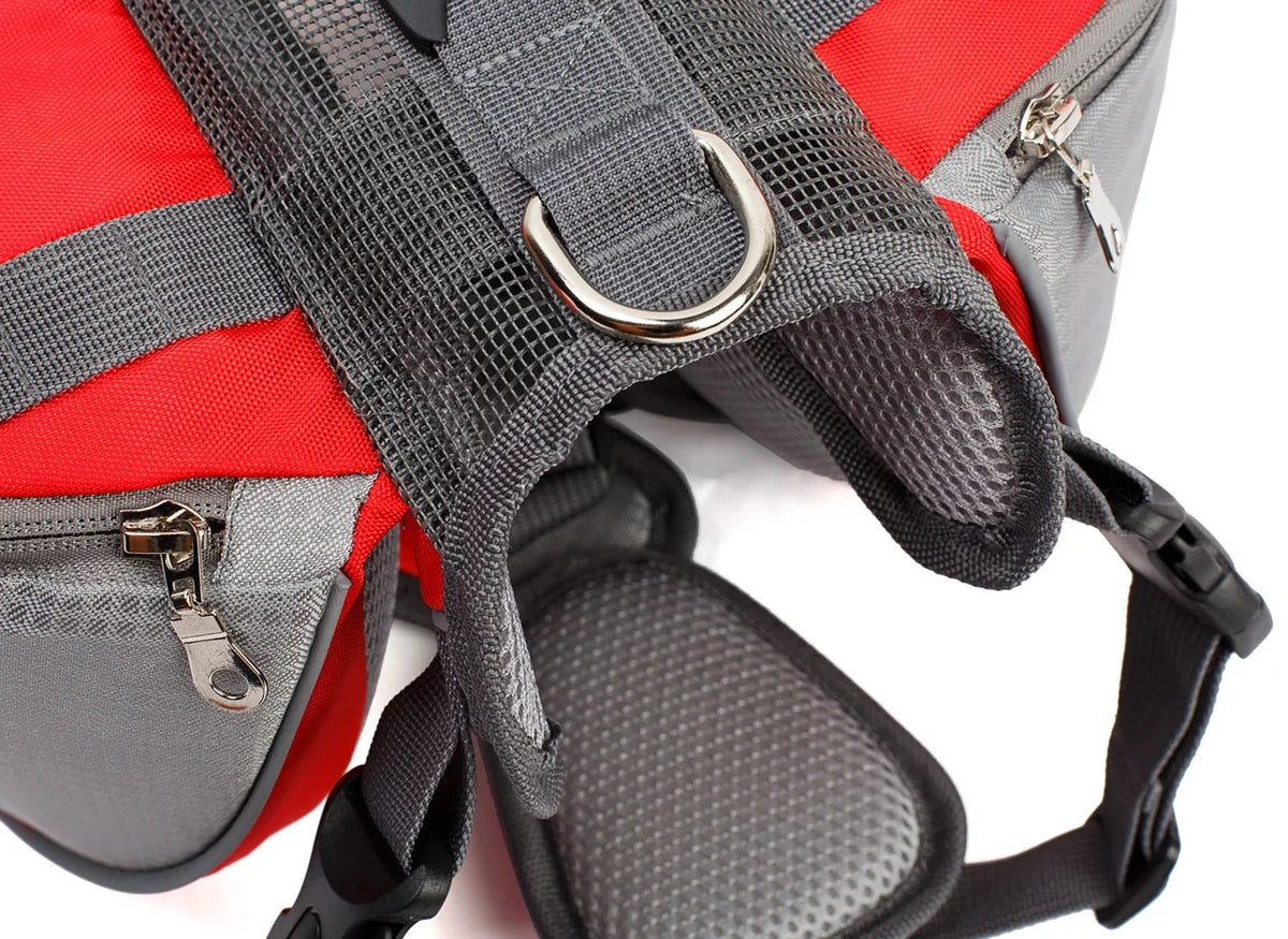 Oxford Fabric Outdoor Dog Backpack Double snack bag, dog training bag Waterproof Reflective Saddle Bag Medium Large Dog Tactical