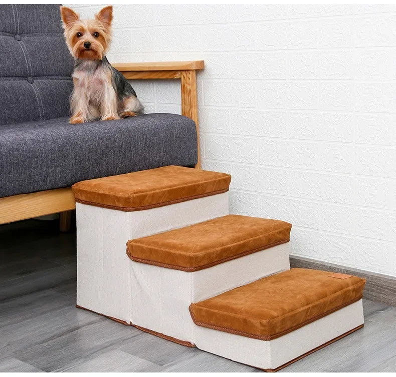 New Pet Climbing Ladder Foldable Storage Dog Ladder Anti Slip Large Capacity Thickened Bottom Plate Staircase Pets Products