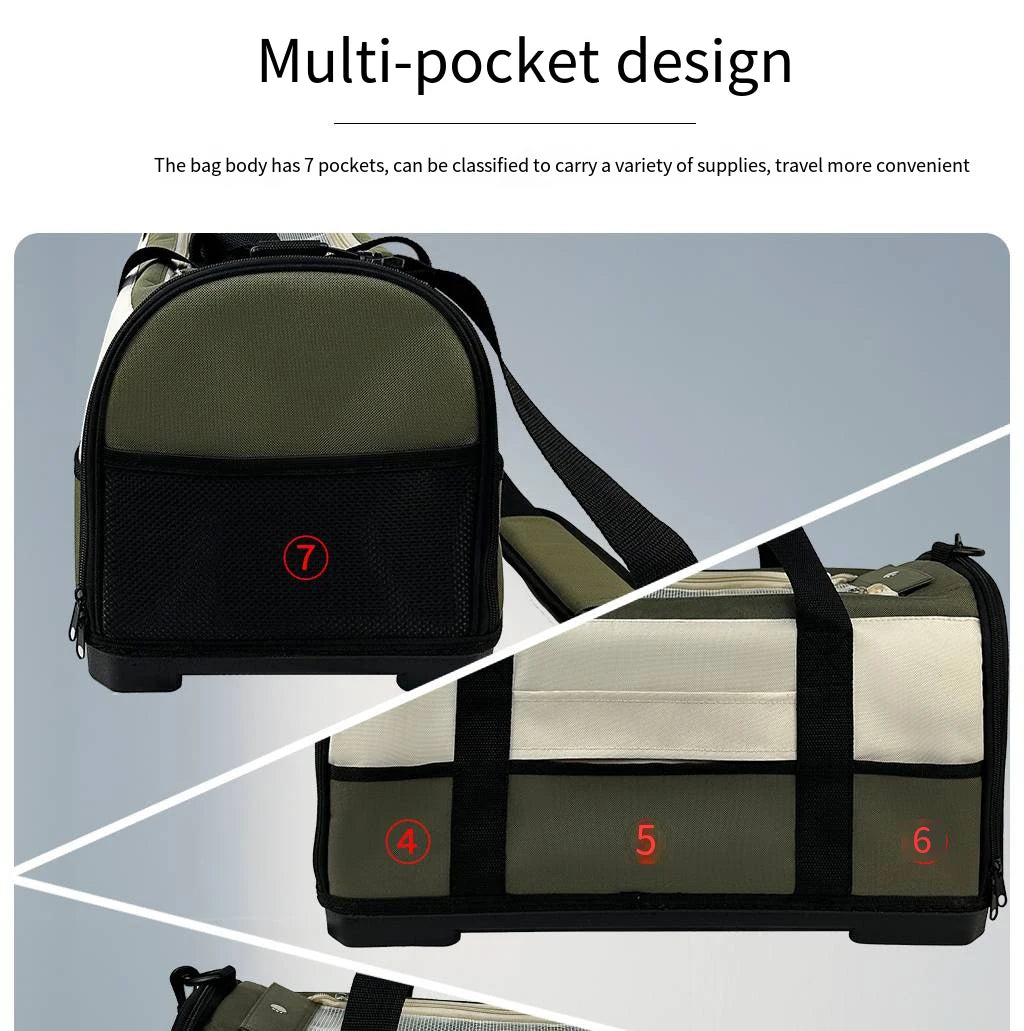 PUUROF Cat bag Going out portable warm dog bag Cat bag Shoulder carrier Cat car pet suitcase Pet backpack