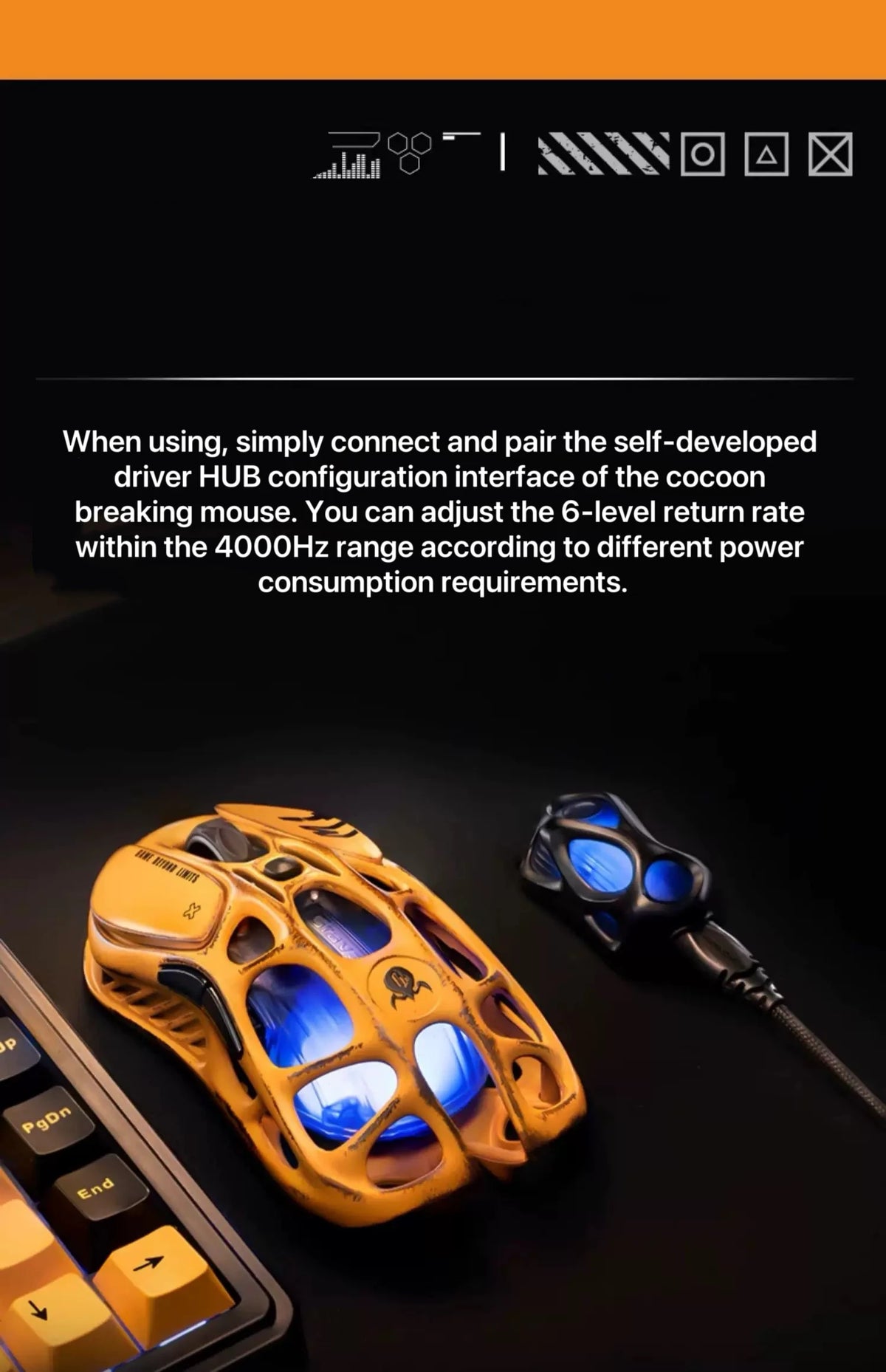 Gravity Planet Breaking the cocoon mouse e-sports game dedicated wireless hollow mechanical Bluetooth mouse