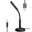 USB Desktop Microphone 3.5Mm Omnidirectional PC Laptop Computer Mic for Computer Gaming Recording Chatting Singing Meeting-ADS1501
