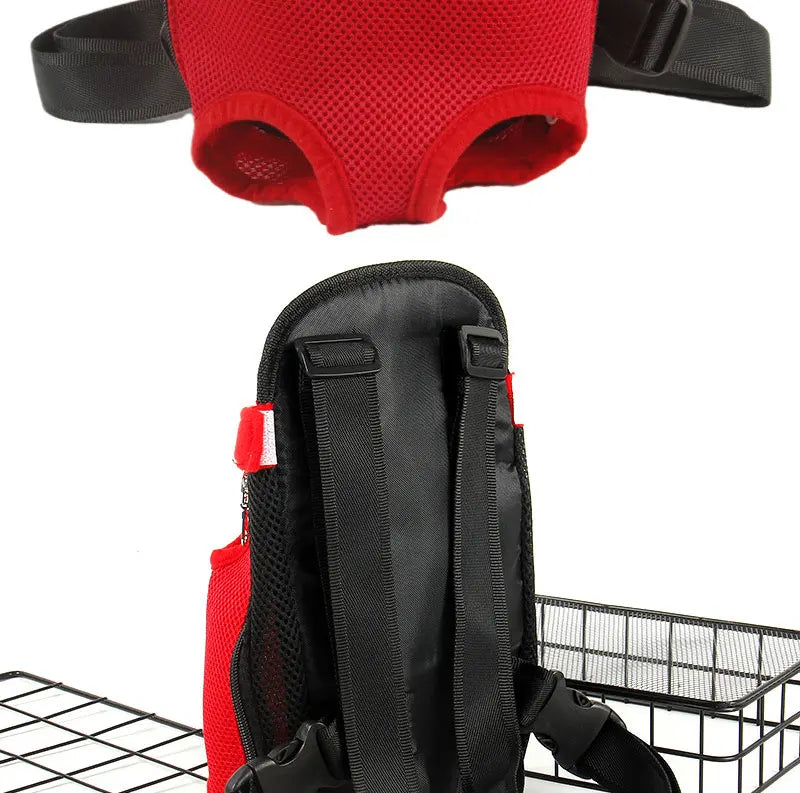 Adjustable Dog Front Carrier Legs Out Dog Breathable Portable Travel Pet Dog Carrier Backpack Mesh Carrier for Dog Cats Outdoor