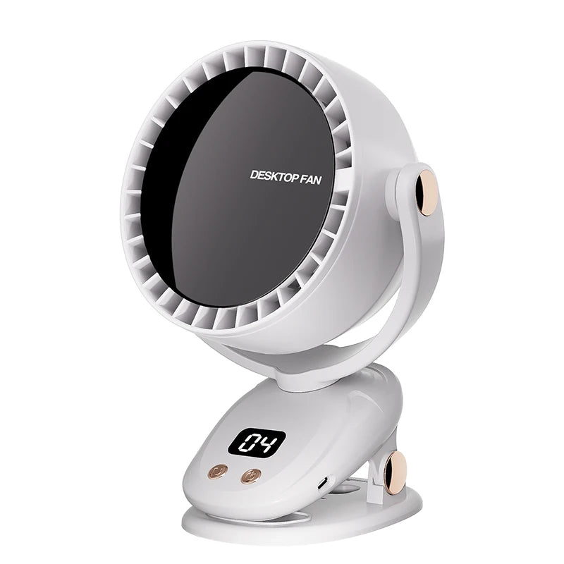 New USB Multi functional Leaveless Clip Fan Outdoor Camping Desktop Charging Wireless Fan