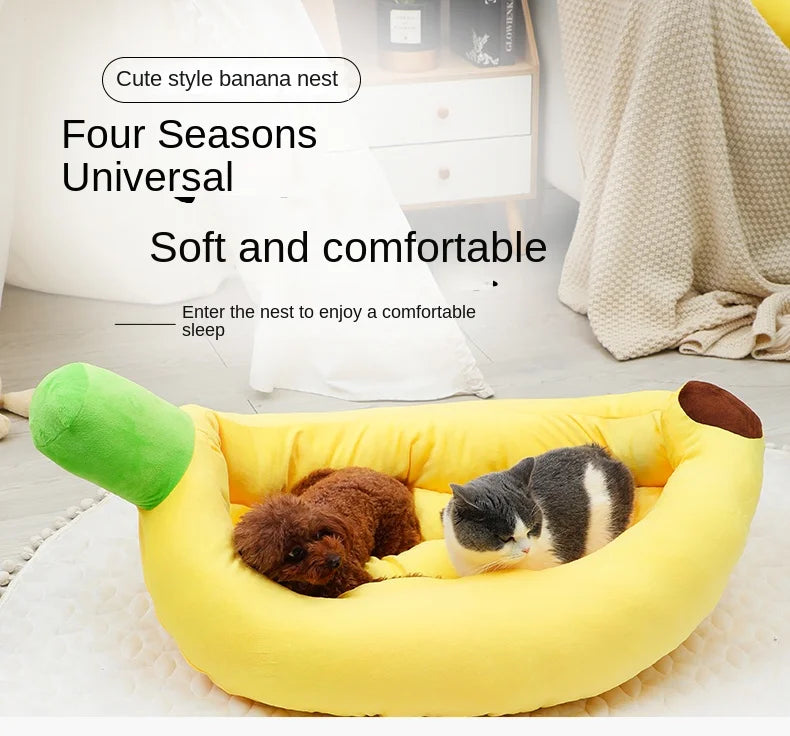 Banana Boat Dog House All Seasons Universal Cat House Summer Removable an d Washable Teddy corgi Bears Small and MediumDog Pet