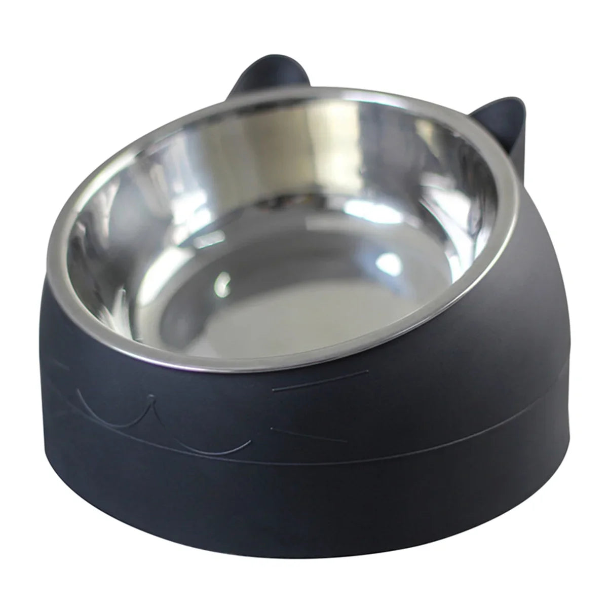 15-Degree Raised Stainless Steel Pet Bowl