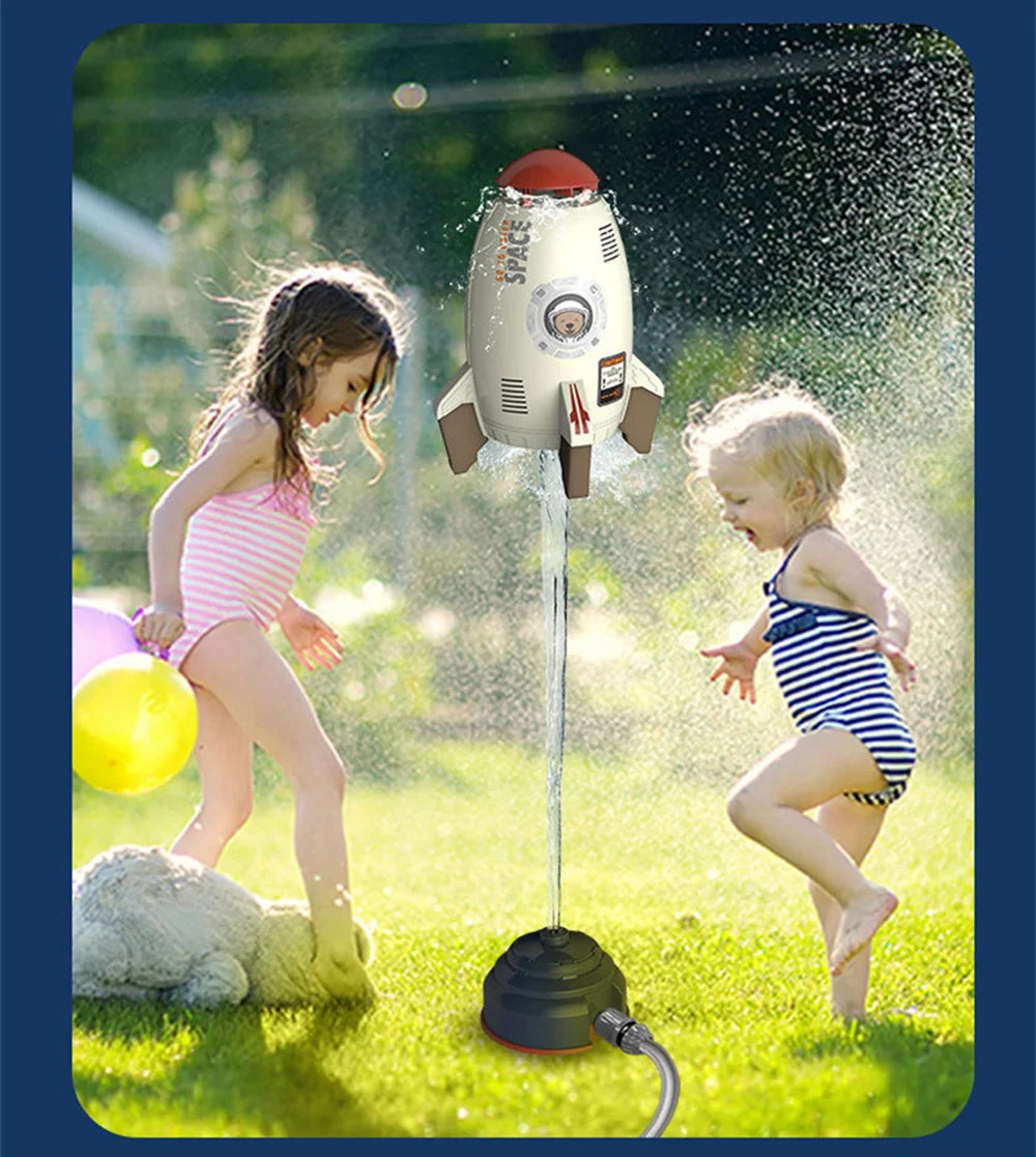 Rocket Sprinkler Toy – Rotating Flying Water Spray Launcher Outdoor Sprinkler Rocket Children's Water Play Tools