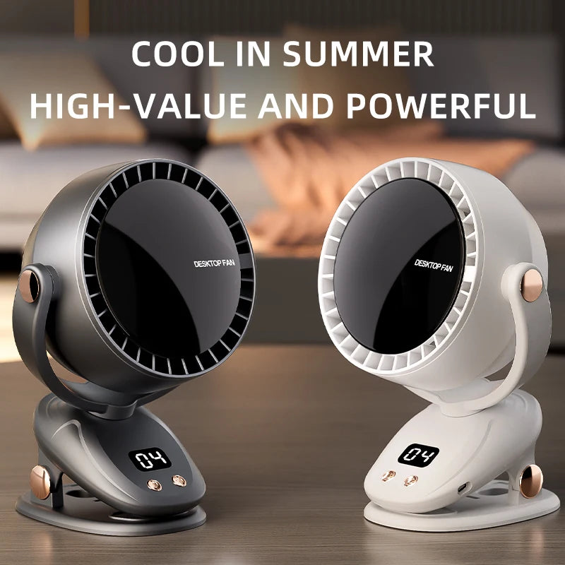 New USB Multi functional Leaveless Clip Fan Outdoor Camping Desktop Charging Wireless Fan