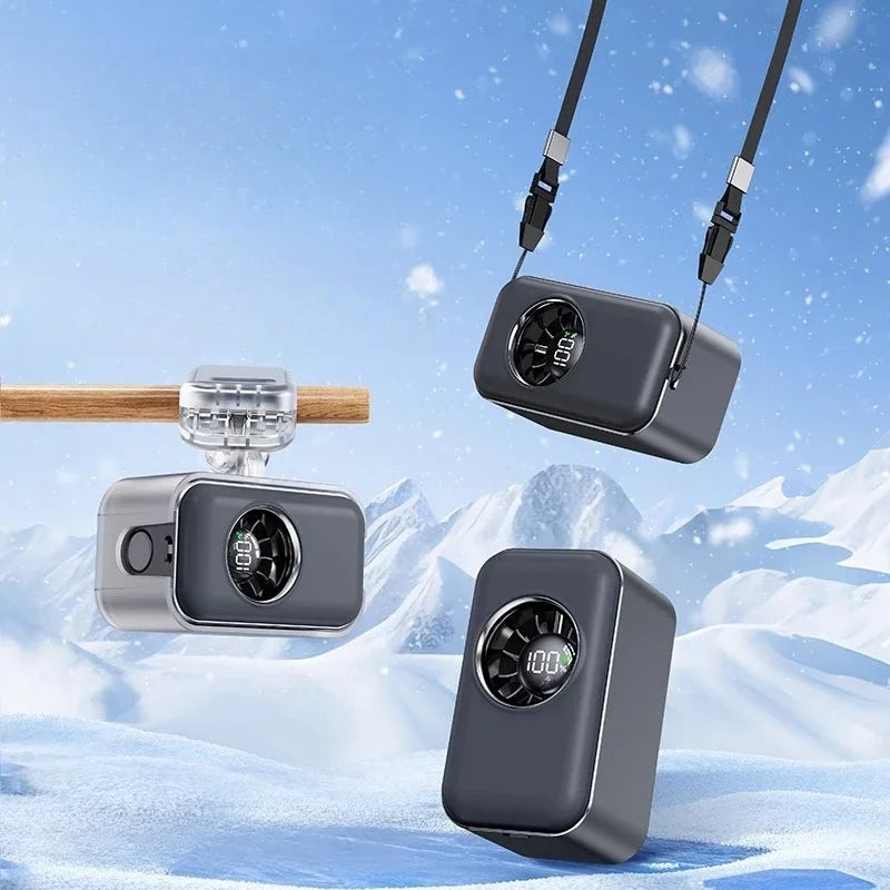 Eary Portable Clip On Fan Mini Handheld Fan with Lanyard 100 Speeds Wind 2000mAh Rechargeable 3-in-1 Hand/Desk/Neck Cooling Fans