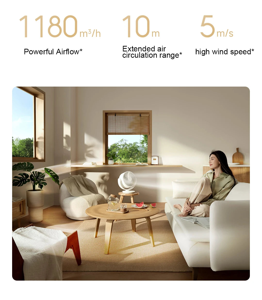 XIAOMI MIJIA DC Inverter Desktop Circulating Fan，Home Desktop Fans，Intelligent Three-dimensional Air Supply，Support MI HOME App