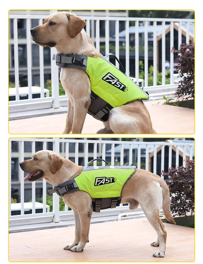 Pet Swimming Life Jacket Safety Vest for Dog in Summer Fashion Adjustable Reflective in Pool or Surfing Drifting Dog Life Vest