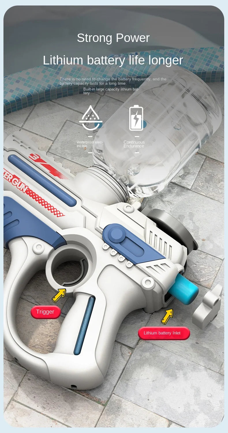 Electric Automatic Water Gun Children High-pressure Outdoor Beach Large-capacity Swimming Pool Summer Toy for Children Boy Gifts