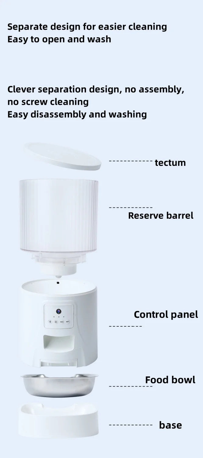 Smart Pet Feeder For Cats Dogs WiFi Video Automatic Food Dispenser Travel Supply Auto Feeding Machine Bowls And Drinkers